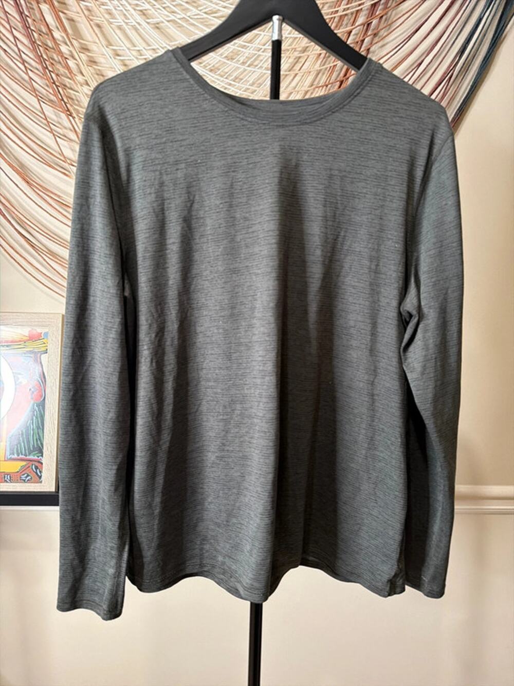 3 for $9 Athletic Works gray and black athletic long sleeve shirt, XL EUC 2304